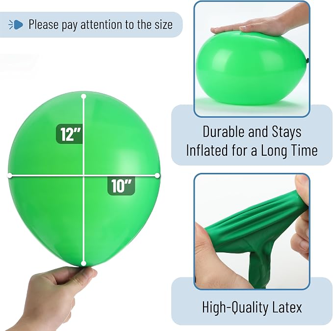 Mr. Pen- Green Balloons, 12 Inch, 54 Pack, Baby Shower, Birthday & Boho Party - Image 3