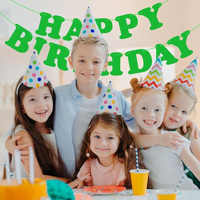 Green Happy Birthday Banner Birthday Party Decorations Sign Birthday Backdrop - Image 6