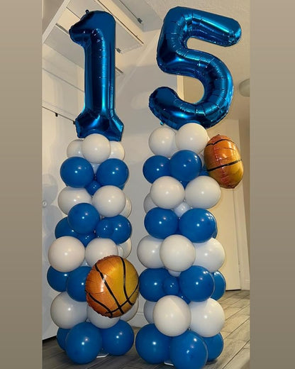 1 Balloon - Metallic Blue Birthday Number Balloons, 40 Inch Decorations | - Image 9