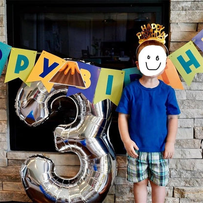 Silver Number Balloons, 40 inch Large Number 2 Foil Helium Balloons - Image 8