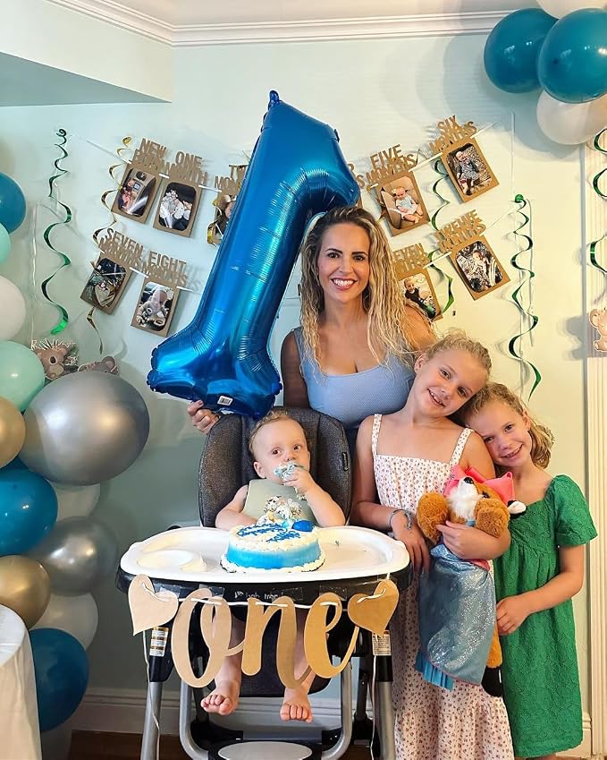 Blue Number 1 Balloon 40 Inch - Image 4
