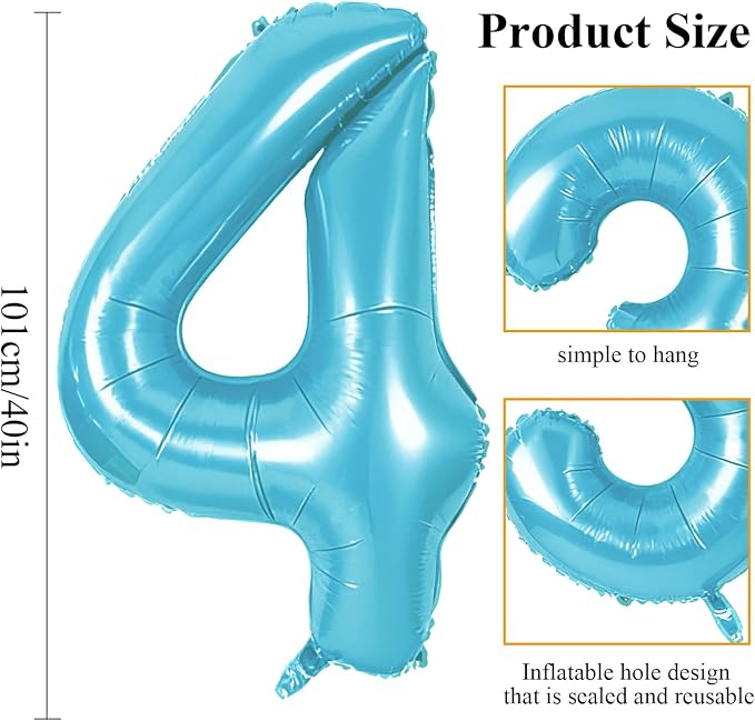 Number 24 Balloons for 24th Birthday Party Decorations, 0-100 Large No.24 - Image 2