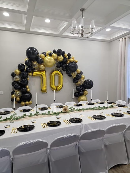 Number Balloons 7 Balloon Gold for 7th Birthday Party Decoration, 40 inch | - Image 3