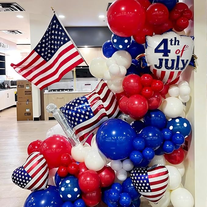 Red White Blue Balloon Arch Kit - Image 4