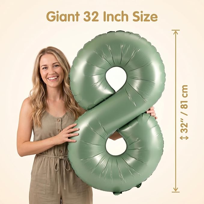 YPSelected 32 Inch Large Foil Helium Number Balloon Birthday Wedding Party 0-9 - Image 4