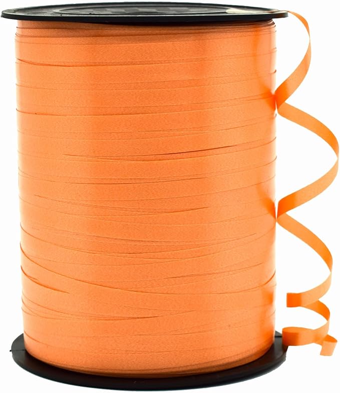 Curling Ribbon Orange Ribbon for Gift Wrapping 500 Yards x 1/5" Wide | Balloon by IEDASINGSCHOICE