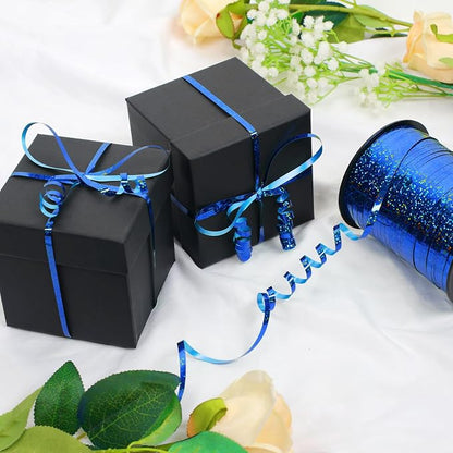 500 Yards Blue Ribbon ，Metallic Shiny Curling Ribbon use - Image 5