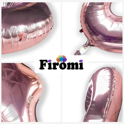 FIROMI 40 Foil Number Balloons Rose Gold 40-inch Big Mylar Balloon Numbers | - Image 5