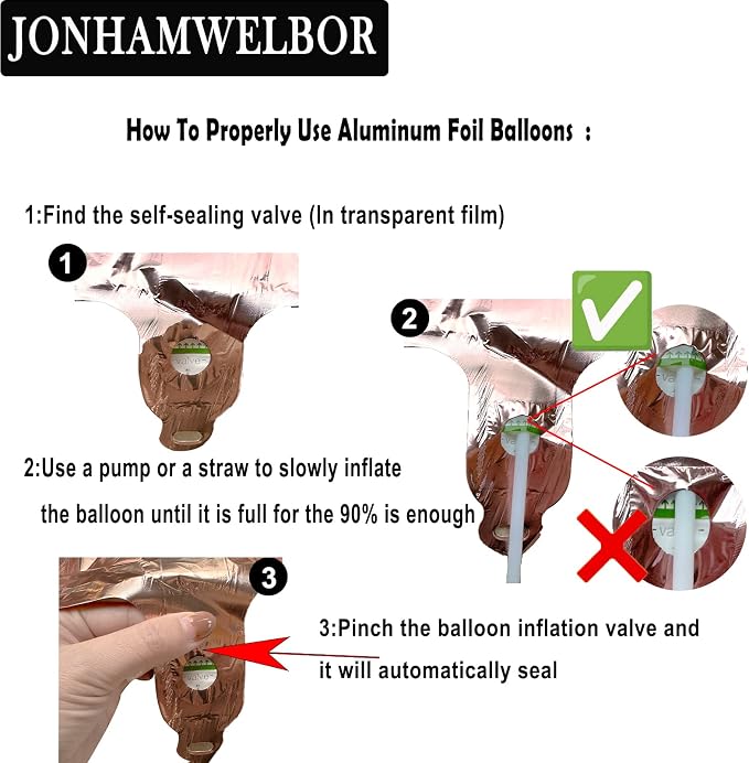 Jonhamwelbor 20 Number Balloons Rose Gold Big Giant Jumbo Number 20 Foil Mylar - Image 6