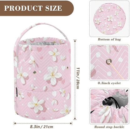 Yarn Bag Small Crochet Bag Drawstring Yarn Storage Organizer Knitting Project - Image 3