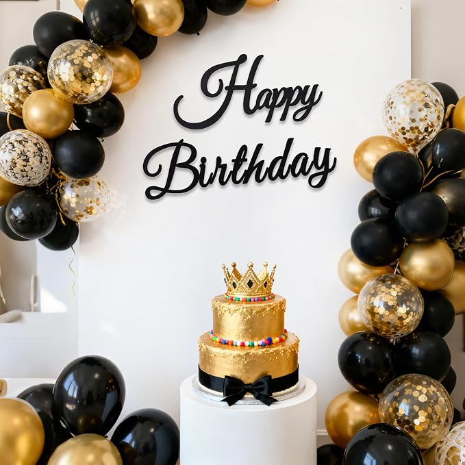 TONIFUL Happy Birthday Sign for Backdrop by TONIFUL