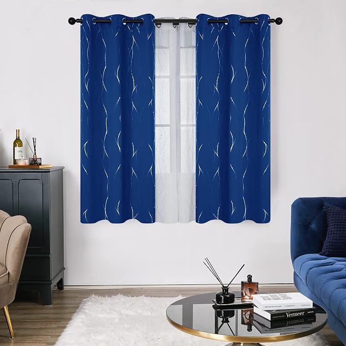 Deconovo Living Room Curtains 54 Inches Long, Thermal Insulated, Room Darkening - Image 2
