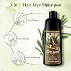 Light Brown Hair Dye Shampoo, 100% Gray Coverage Color Shampoo for Women Men, Natural Herbal Ingredients Semi-Permanent Hair Dye