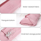 Hot Iron Holder Mat with Comb Hair Tool Organizer Heat Resistant Bag Hanging Curling Iron Flat Holder with Zip Hair Straightener Mat Pouch Portable Hot Hairs Tool Travel Bag for Curling Flat Irons