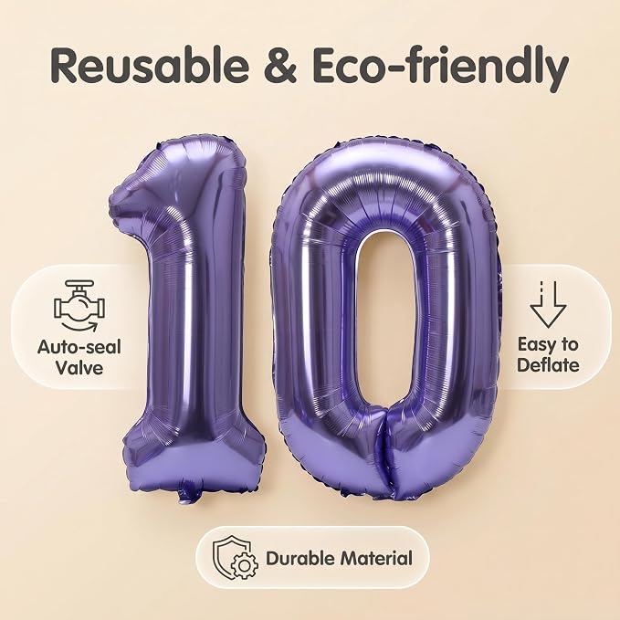 YPSelected 32 Inch Large Foil Helium Number Balloon Birthday Wedding Party 0-9 - Image 6