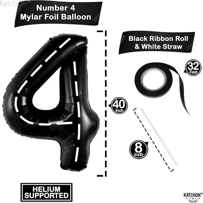 KatchOn Construction 4 Balloon 40 Inch, 4 Birthday Decorations | Construction - Image 4