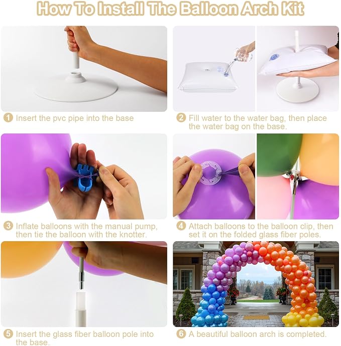 Balloon Arch Kit, 7.4ft Balloon Arch Stand Frame - Image 3