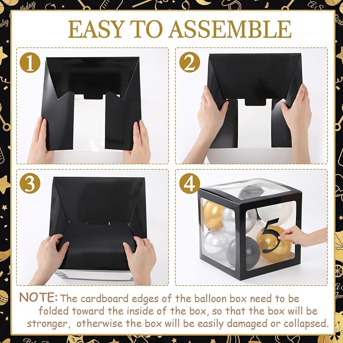 Gejoy 52 Pcs Happy 50th Birthday Party Decoration Men Women Balloon Box | 4 - Image 4
