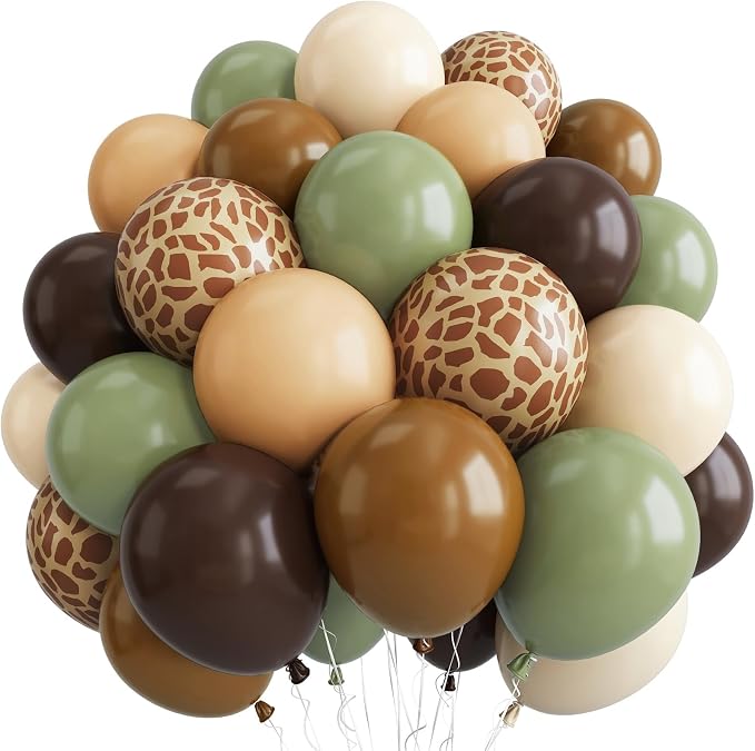 Sage Green and Brown Fall Balloons by Lingqiang