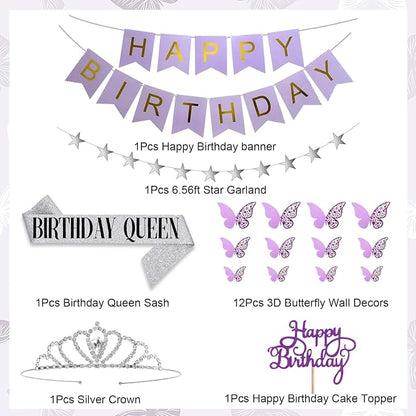 Amandir Purple Birthday Decorations - Image 3