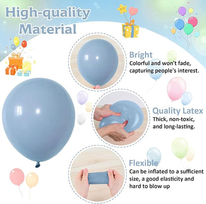 Blue and Green Balloons, Goose Balloon Sage Avocado Green Dusty Slate Fog Blue - Image 6