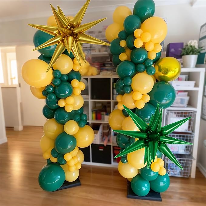 Yellow And Green Balloons, 12inch Green Yellow White Balloons, Confetti Balloon - Image 7