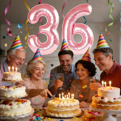 40 Inch Number 36 Balloons for 36th Birthday Party Decorations, 0-100 Jewelry - Image 2