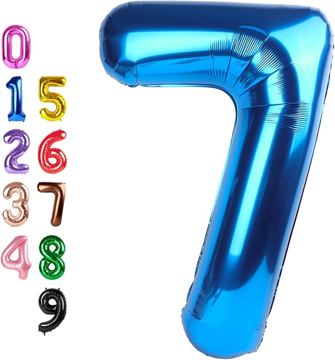 Number Balloons Blue 7 Balloon Numbers 40 inch by Enyeopd