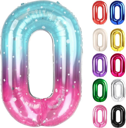 StarrySky Number 0 Balloon 40 Inch by IWERP