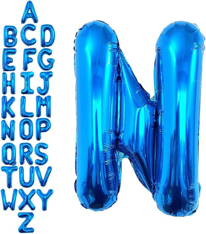 40 Inch Blue Letter N Balloons, DIY Phrase Foil Alphabet Letter N Balloons DIY by LHOAVWE
