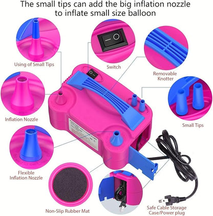Balloon Pump Electric, Portable Automatic Dual Nozzle Inflator 600W - Image 6