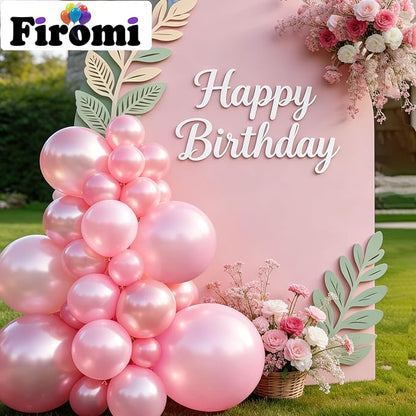 Firomi Pearl Light Pink Balloons 5-inch 100 Pack | Shiny Small Thicken Latex - Image 4
