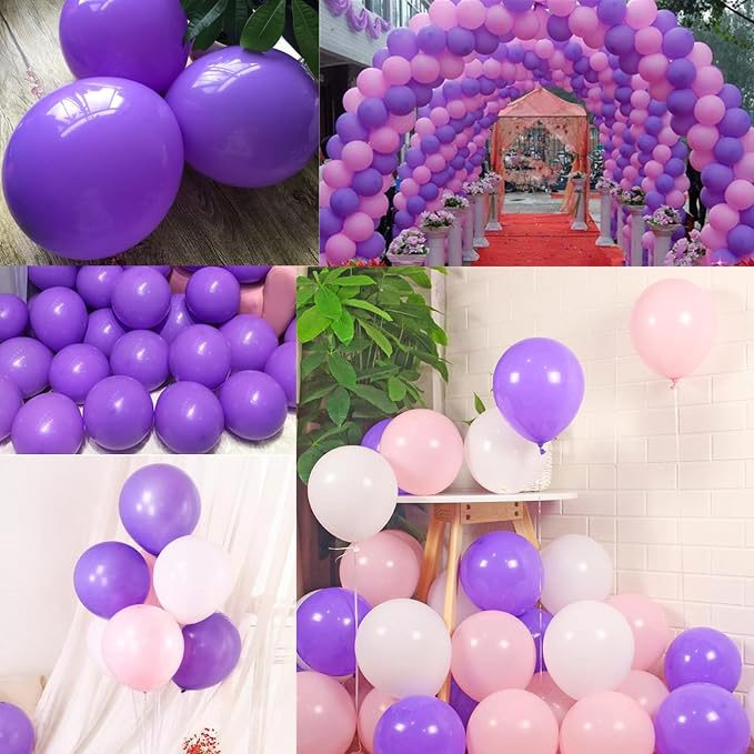 5 inch Purple Party Balloons - Image 7
