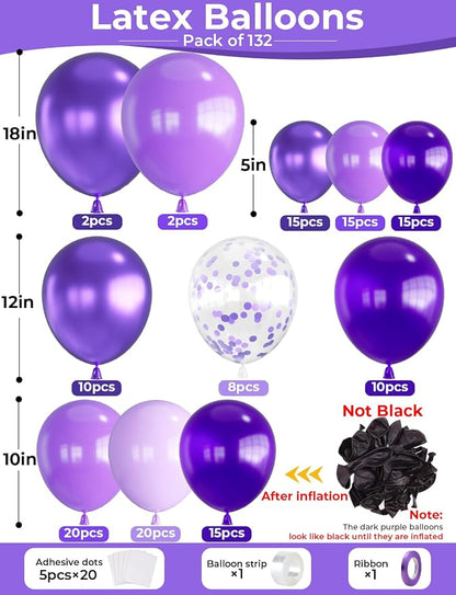Purple Balloons Garland Arch Kit, - Image 2