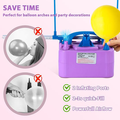 Party Zealot Electric Balloon Inflator Dual Nozzles - Image 4