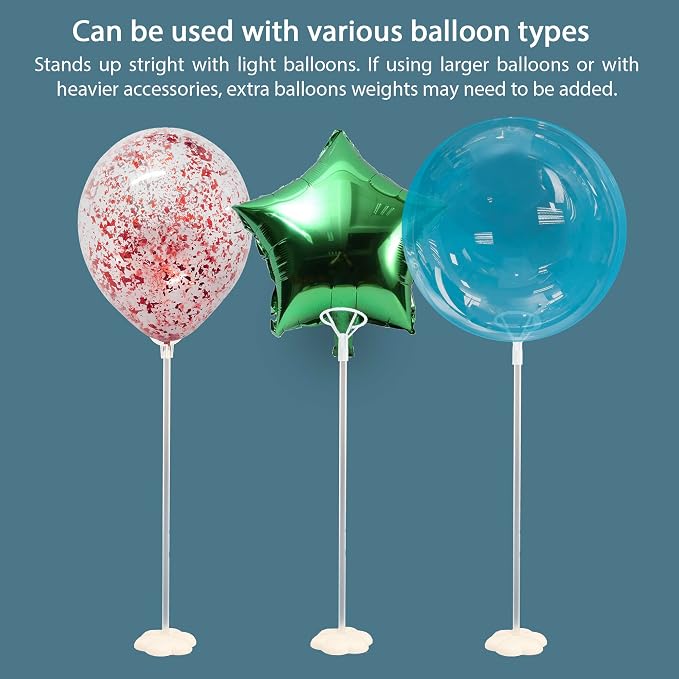 Clear Transparent Balloon Sticks and Stands set, reusable balloon sticks - Image 3