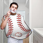 Beard Trimming Catcher Apron, Waterproof Non-Stick Grooming Bib for Shaving, Ideal for Men Dad Father’s Day, Baseball Shave Bib