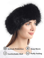sy soul young Faux Fur Headband with Elastic for Women's Winter Earwarmer Earmuff