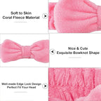 Casoty 6 Pcs Spa Headband, Hair Band for Washing Face, Cheetah Makeup Headband, Skincare Headbands, Soft Fleece Hairband for Face Washing Yoga