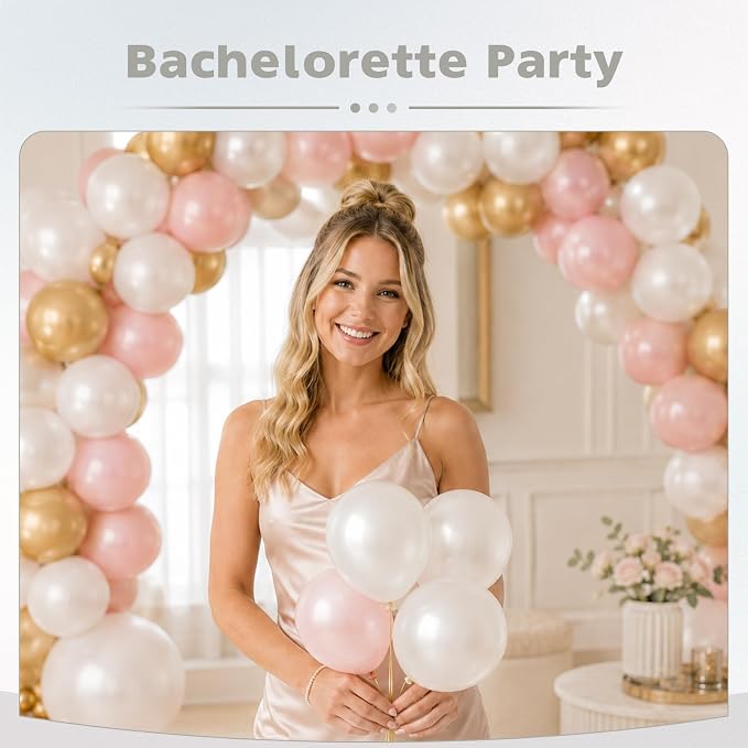 Pearl White Balloons, 12 Inch Pearlescent Pearl Latex Party Balloons | White - Image 5