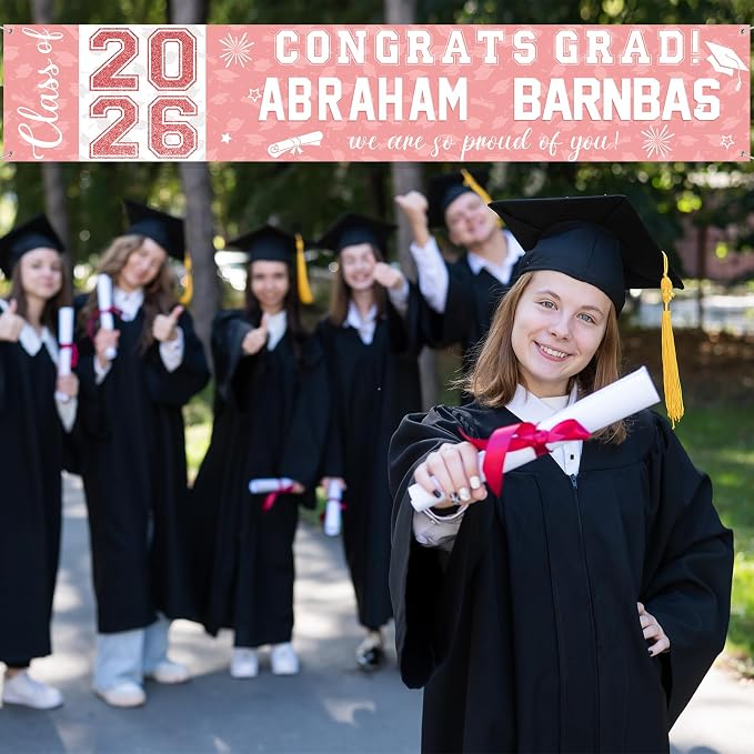 Graduation Congratulations Banner Decorations, Class of 2026 Personalized - Image 8