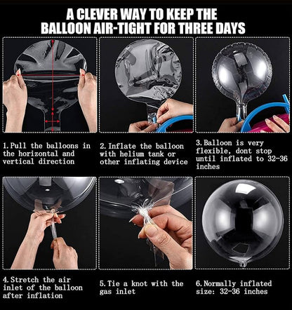 36 Inch Bobo Balloons, Large Bubble Balloons | Transparent Bubble Balloon - Image 7