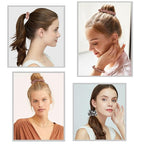 Hair Ties Satin Scrunchies - Small Mini Scrunchy for Women Thick Hair Accessories Cute Soft No Slip Hair Elastics Ponytail Holder for Curly Hair No Damage Hairties Gift for Girls