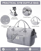 Gym Bag Womens,Travel Duffel Carry on Bag Sport Tote Bag Weekend Overnight Bag