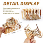 Octopus Hair Claw Clips for Thick, Long, Wavy, Curly Hair - French Large Big Clips, Strong Hold Non-Slip Grip, Tortoise Shell Accessories for Women