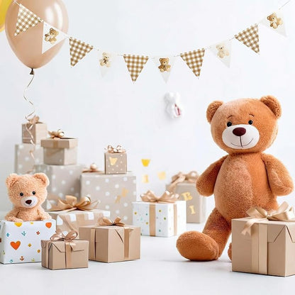 2 Pcs Neutral We Can Bearly Wait Banner 6.56 ft Bear Theme Baby Shower - Image 7