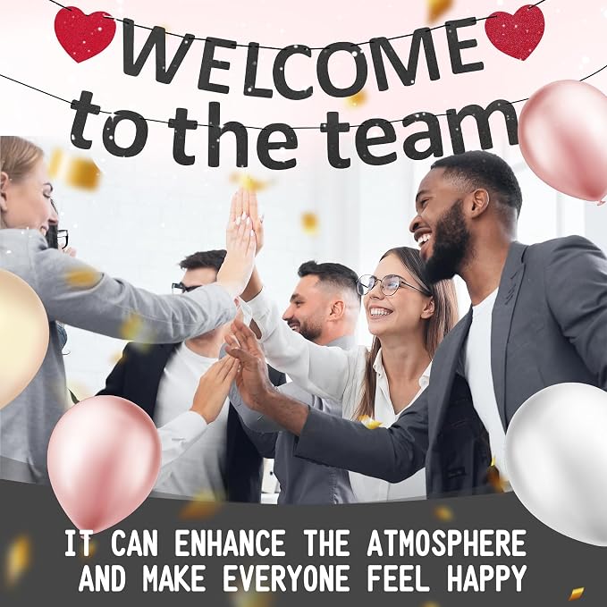 Pre-Strung Glitter Welcome to the Team Banner Welcome Banner Welcome Decorations - Image 7
