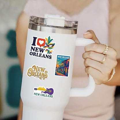 50 Pcs New Orleans Stickers Louisiana Travel Sticker America Themed Vinyl Decal - Image 5