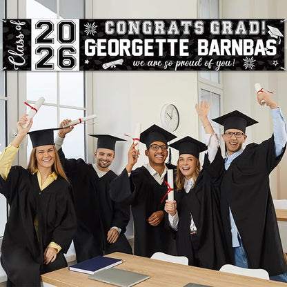 Graduation Congratulations Banner Decorations, Class 2026 Personalized - Image 6