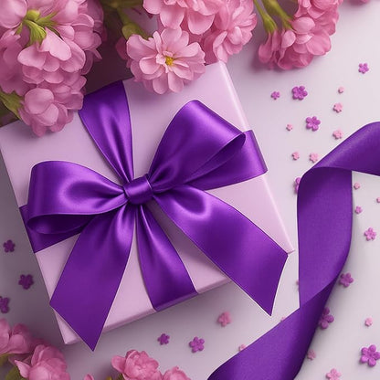 1 1/2In 30Yards Dark Purple Ribbon - Image 4